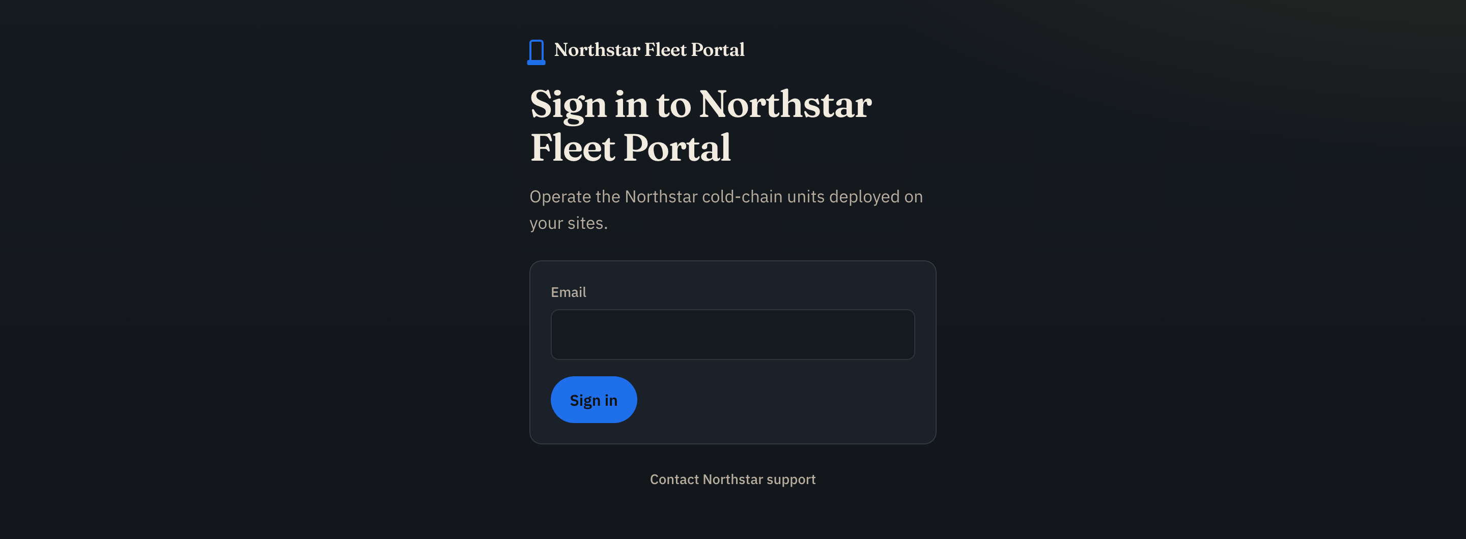 Branded customer portal sign-in page