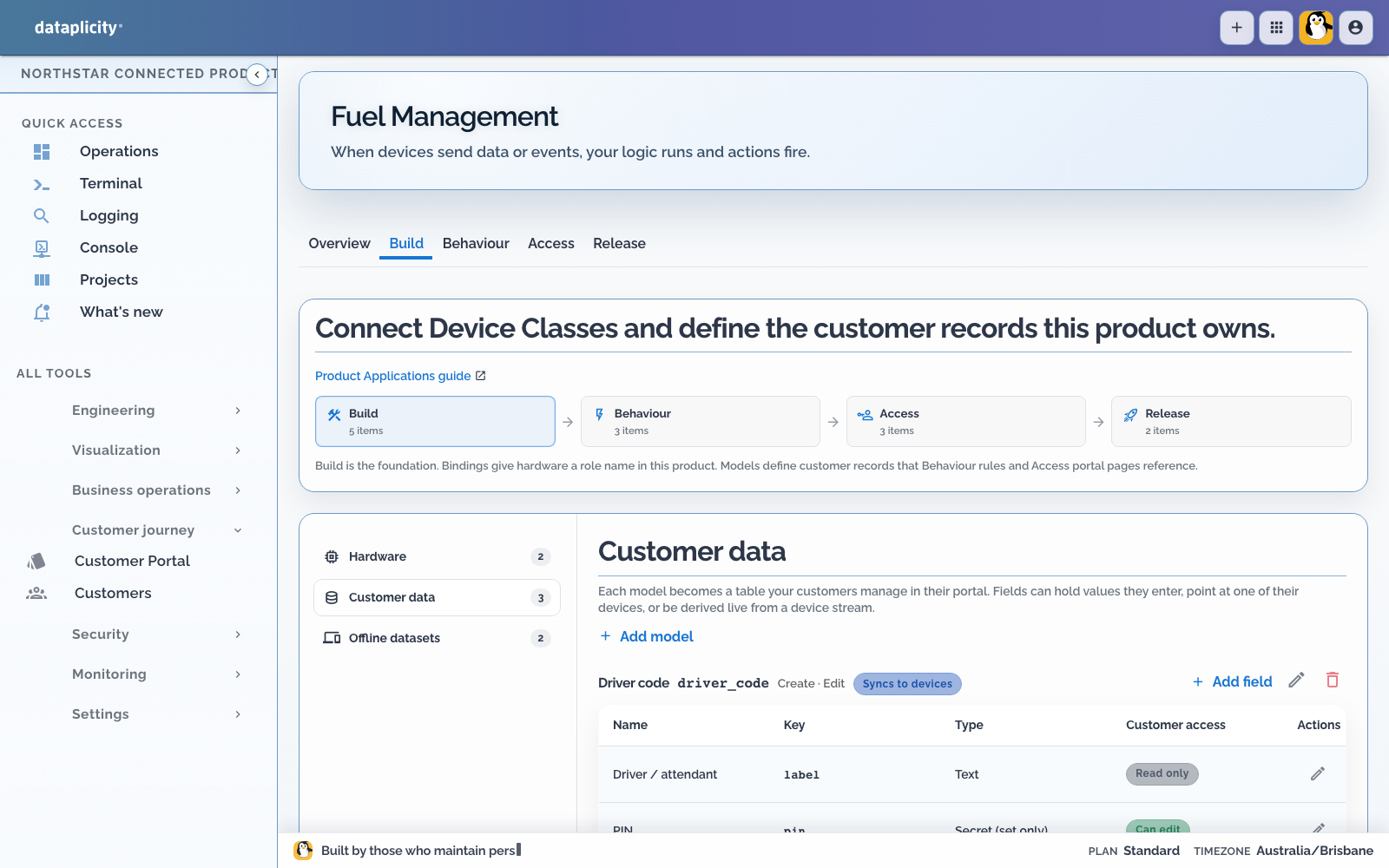 Silo outload Customer data section showing silo, outload tag, driver code, and load ticket models