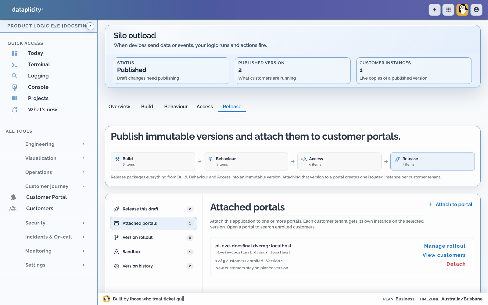 Silo outload Product Application Attached portals section